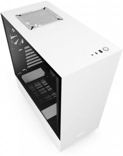 NZXT H510 Windowed Mid Tower Chassis - Matte White/Black Photo