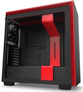 NZXT H710i Windowed Mid Tower Chassis - Matte Black/Red Photo