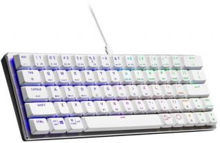 Cooler Master SK Series SK620 ARGB Low Profile Red Mechanical RGB Gaming Keyboard - White Photo