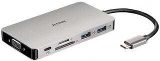 D-Link DUB-M910 9-in-1 USB-C Multi-Port Hub with 100W Power Delivery - Silver Photo