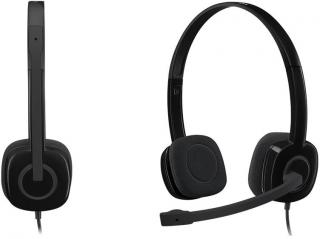 Logitech H151 3.5mm Stereo Headset - Black Photo