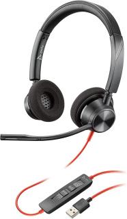 Plantronics Blackwire 3300 Series C3320 USB-A headset - Black (Microsoft Teams version) Photo