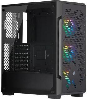 Corsair iCUE Series 220T RGB Tempered Glass Mid Tower Chassis - Black Photo