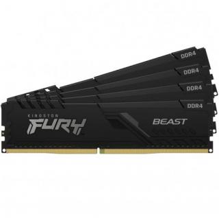 Kingston Fury Beast Black 4 x 8GB 3600MHz DDR4 Desktop Memory Kit - Black (KF436C17BBK4/32) Photo