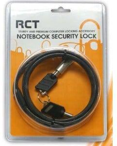 RCT NL-K01K Keyed Kensington T-Bar Compatible 1.8m Notebook Security Lock Photo