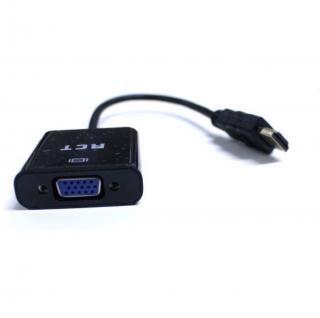 RCT Male Display Port to Female VGA Adapter - Black Photo