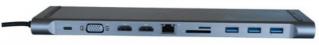 RCT DS-CN3269 USB Type C 10-in-1 Desktop Multi-Port Hub - Grey Photo