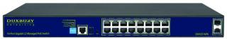 Duxbury AI Series DUX1018P 16-Port Layer 2 PoE Managed Gigabit Switch with 2 x SFP Ports Photo