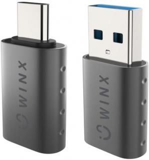 WINX Link Simple Type-C to USB And USB to Type-C Combo Adapters - Black Photo