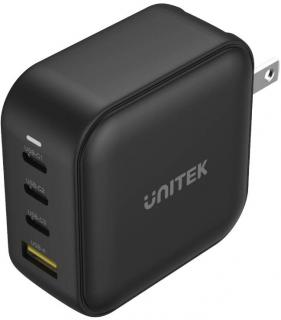 UNITEK P1112ABK Quad GaN 4 Port 100W Travel Charger with USB PD and QC 3.0 Photo