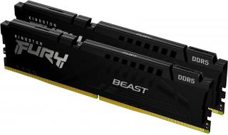 Kingston Fury Beast Black 2 x 8GB 6000MHz DDR5 Desktop Memory Kit - Black (KF560C40BBK2-16) Photo