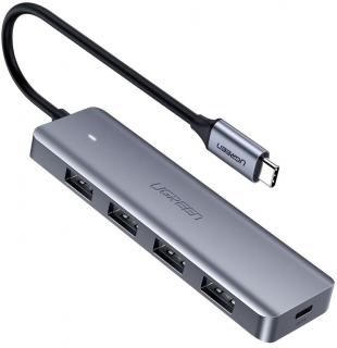 Ugreen UG-70336 USB-C to 4 Port USB 3.0 Hub - Dark Grey Photo