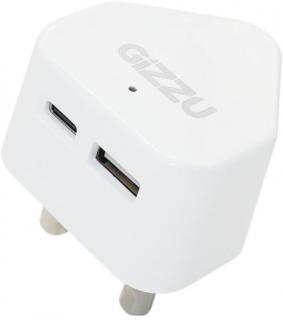 Gizzu GWCUC20W 20W USB & USB-C 3 Prong Wall Charger Photo